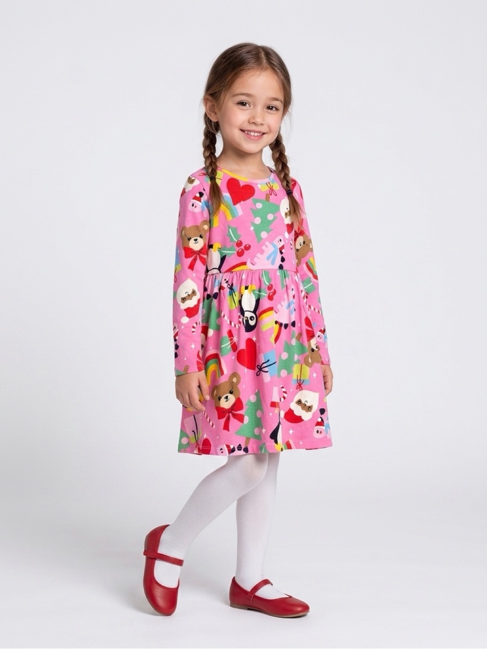 H&M Pink Bear Print Kids dress